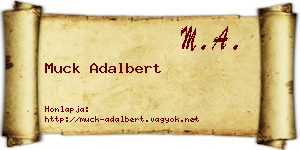 Muck Adalbert névjegykártya